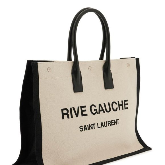 New Saint Laurent Rive Gauche Large Coated Canvas Tote - Picture 2 of 4